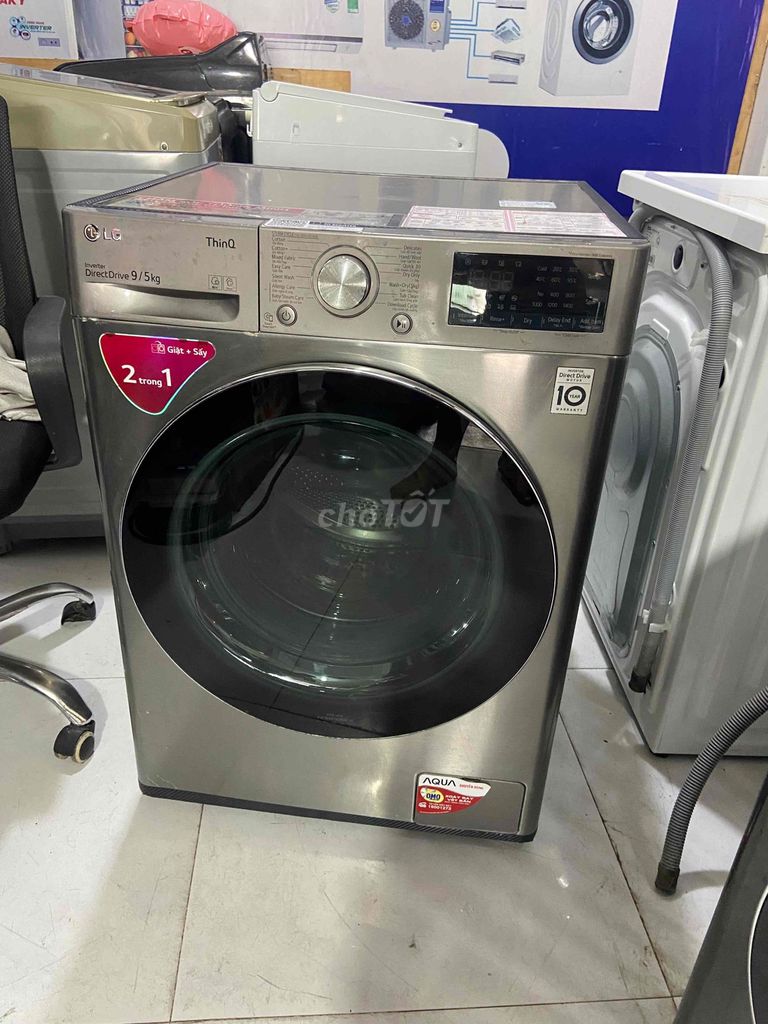 Máy giặt sấy LG 9kg/5kg Bạc. Mua bán Máy giặt tại Thành phố Dĩ An Bình Dương được đăng bởi MẠNH PHÁT  hình 1