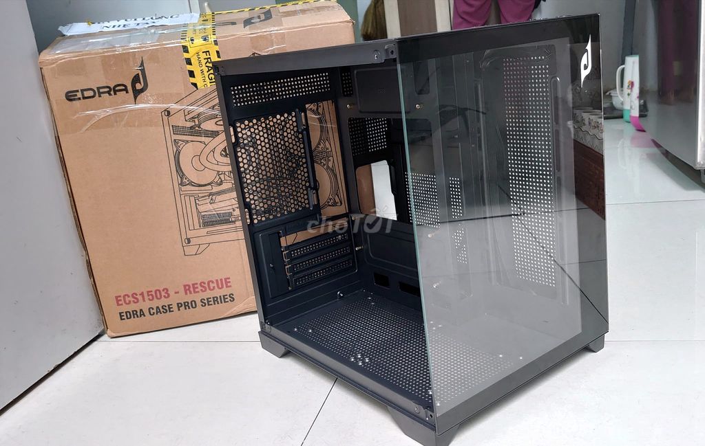 Case EDRA ECS1503 Black-hồ cá Fullbox bể kính hông