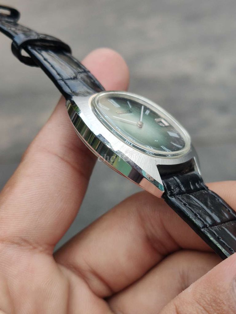 Đồng hồ seiko automatic mặt xanh cực nét