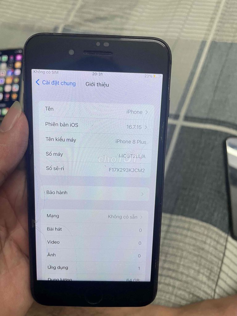 Apple iPhone 8 Plus 64GB Đen. Mua bán Điện thoại tại Quận Cầu Giấy Hà Nội được đăng bởi Lương Minh Trang hình 1