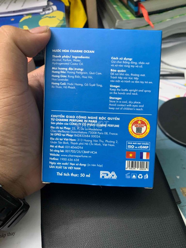 Nước hoa Charme Ocean Nam 50ml. Mua bán Nước hoa tại Thành phố Dĩ An Bình Dương được đăng bởi Bivol hình 1