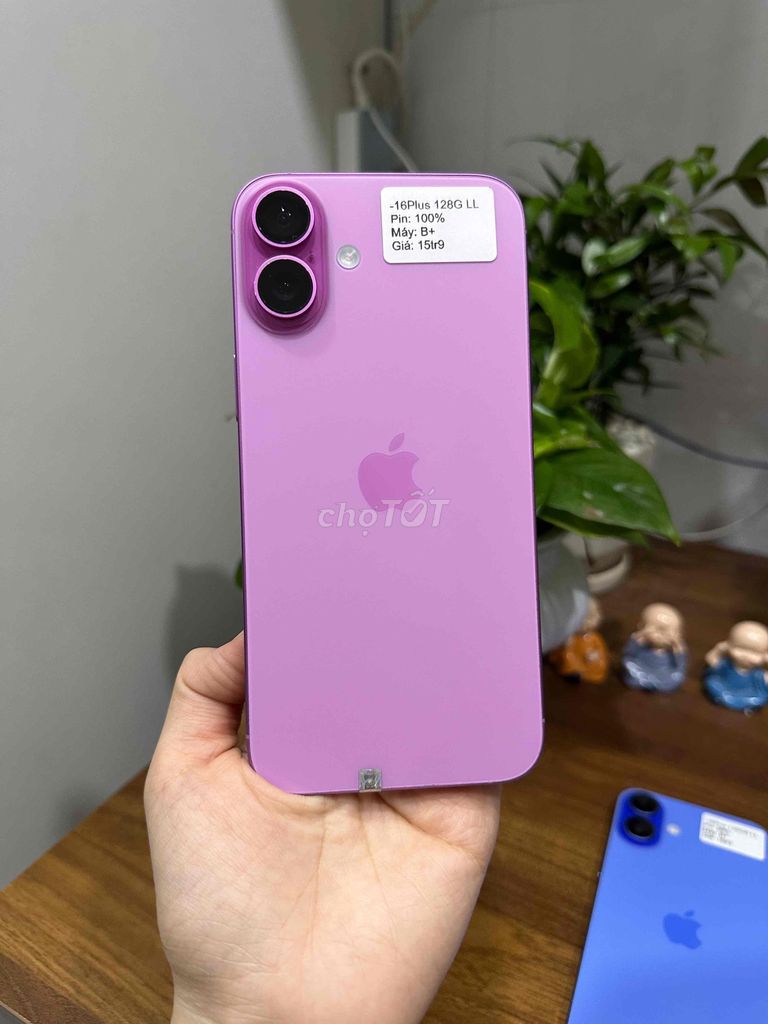 iPhone 16 Plus 128GB Hồng 98.5% Zin full. Mua bán Điện thoại tại Huyện Hóc Môn Tp Hồ Chí Minh được đăng bởi SIRI STORE HCM hình 1