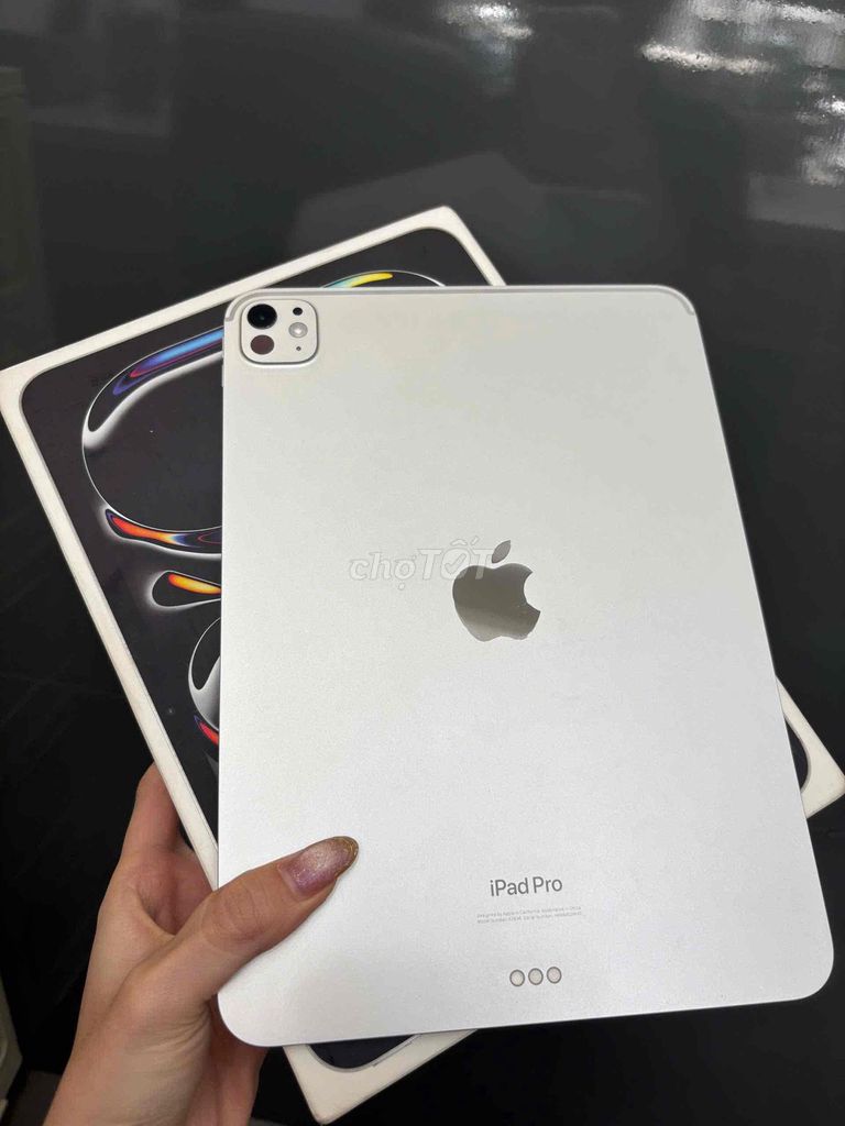 iPad Pro M4 Wifi 11 inch 256GB Bạc Pin 96 Fullbox. Mua bán Máy tính bảng tại Quận Ninh Kiều Cần Thơ được đăng bởi Quý Mobile Cần thơ hình 1