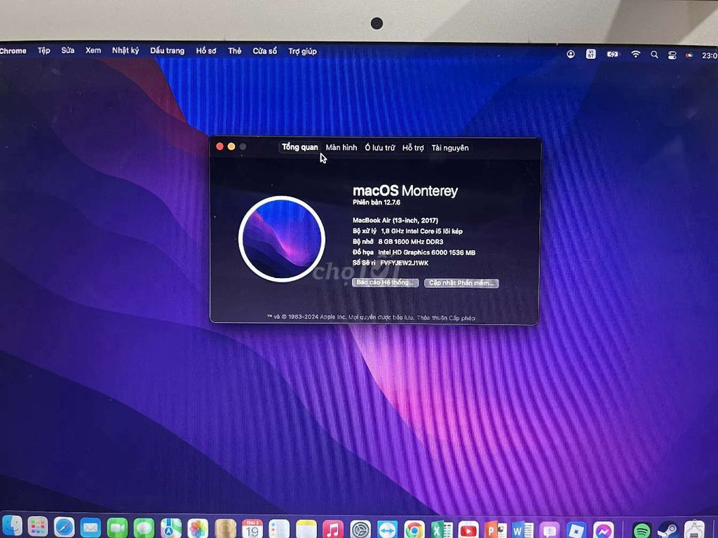 Apple MacBook Air 2017 Core i5 8GB/128GB. Mua bán Laptop tại Quận Bắc Từ Liêm Hà Nội được đăng bởi Long hình 1