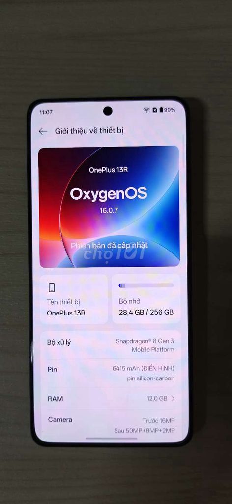 OnePlus Ace 5 256GB Đen 99%. Mua bán Điện thoại tại Thị xã Phú Mỹ Bà Rịa - Vũng Tàu được đăng bởi Nhat Nguyen hình 1