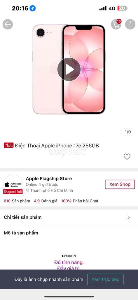 Apple iPhone 17e 256GB Trắng. Mua bán Điện thoại tại Huyện Nho Quan Ninh Bình được đăng bởi Nam Pham hình 1