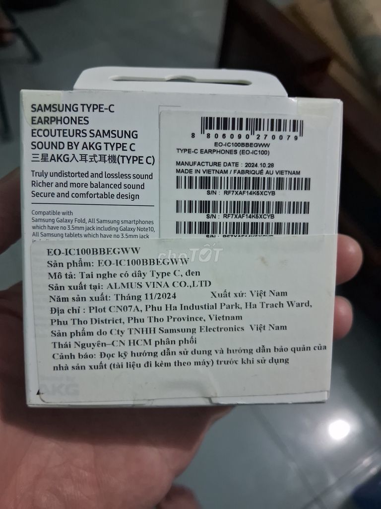 Tai nghe Samsung EO-IC100 Đen. Mua bán Tivi, Âm thanh tại Quận Phú Nhuận Tp Hồ Chí Minh được đăng bởi minh hình 1