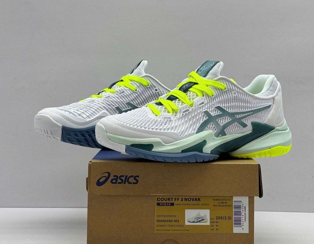 Giày tennis Asics Court FF 3 Novak Nữ. xanh. Mua bán Giày dép tại Quận Gò Vấp Tp Hồ Chí Minh được đăng bởi Anh Ba  Hàng hiệu tuyển Chuyên bán Online uy tín hình 1