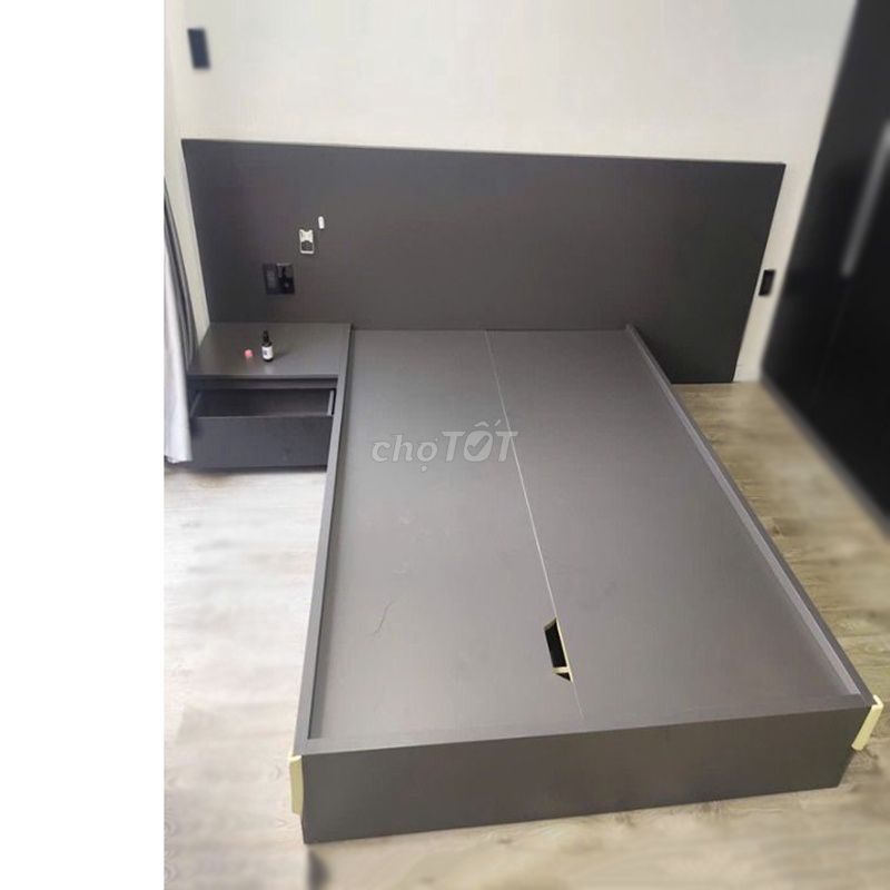 Giường Ngủ 1m2 Màu Xám Đẹp 90%. Mua bán Giường, chăn ga gối nệm tại Quận Tân Bình Tp Hồ Chí Minh được đăng bởi Hiếu Nội Thất Thanh Lý Online  hình 1