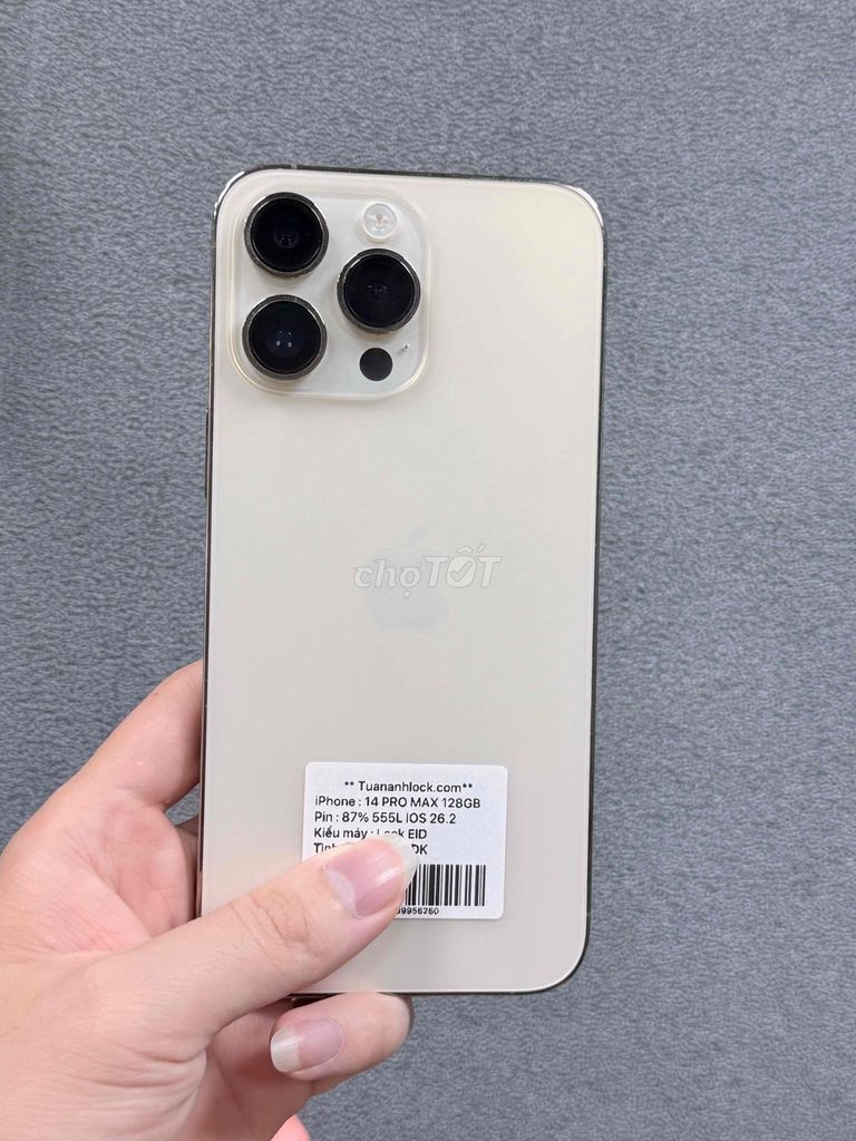 Apple iPhone 14 Pro Max Lock 128GB Vàng. Mua bán Điện thoại tại Thành phố Dĩ An Bình Dương được đăng bởi Bach Táo Lock hình 1