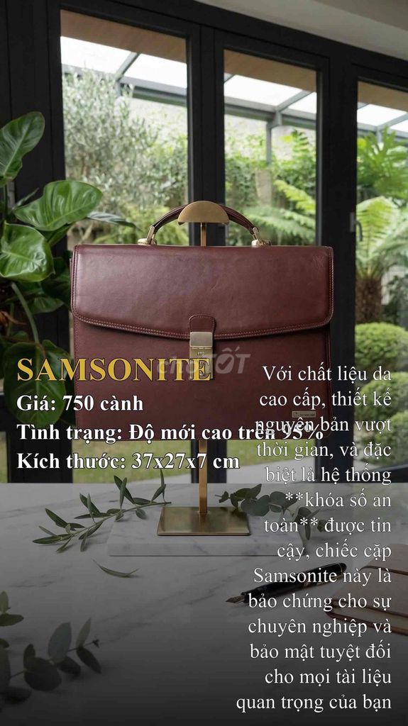 Cặp da công sở Samsonite Nam. Mua bán Túi xách tại Huyện Nhà Bè Tp Hồ Chí Minh được đăng bởi túi xách nam nữ đồ si da thật hình 1