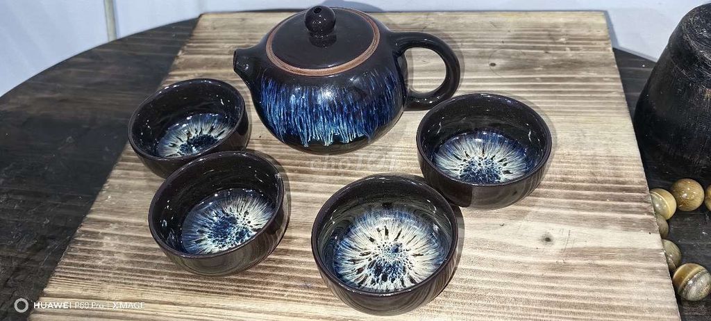 bộ ấm trà + 4 ly + gỗ vuông. Mua bán Nội thất, đồ gia dụng khác tại Huyện Đức Hòa Long An được đăng bởi nguyễn thu hằng hình 1