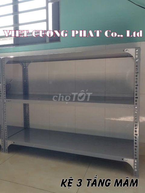 Kệ thép V lỗ 3 tầng mâm (120x40). Cao 1m. Mua bán Tủ, kệ gia đình tại Quận 10 Tp Hồ Chí Minh được đăng bởi Kệ Thép V Lỗ Đa Năng hình 1