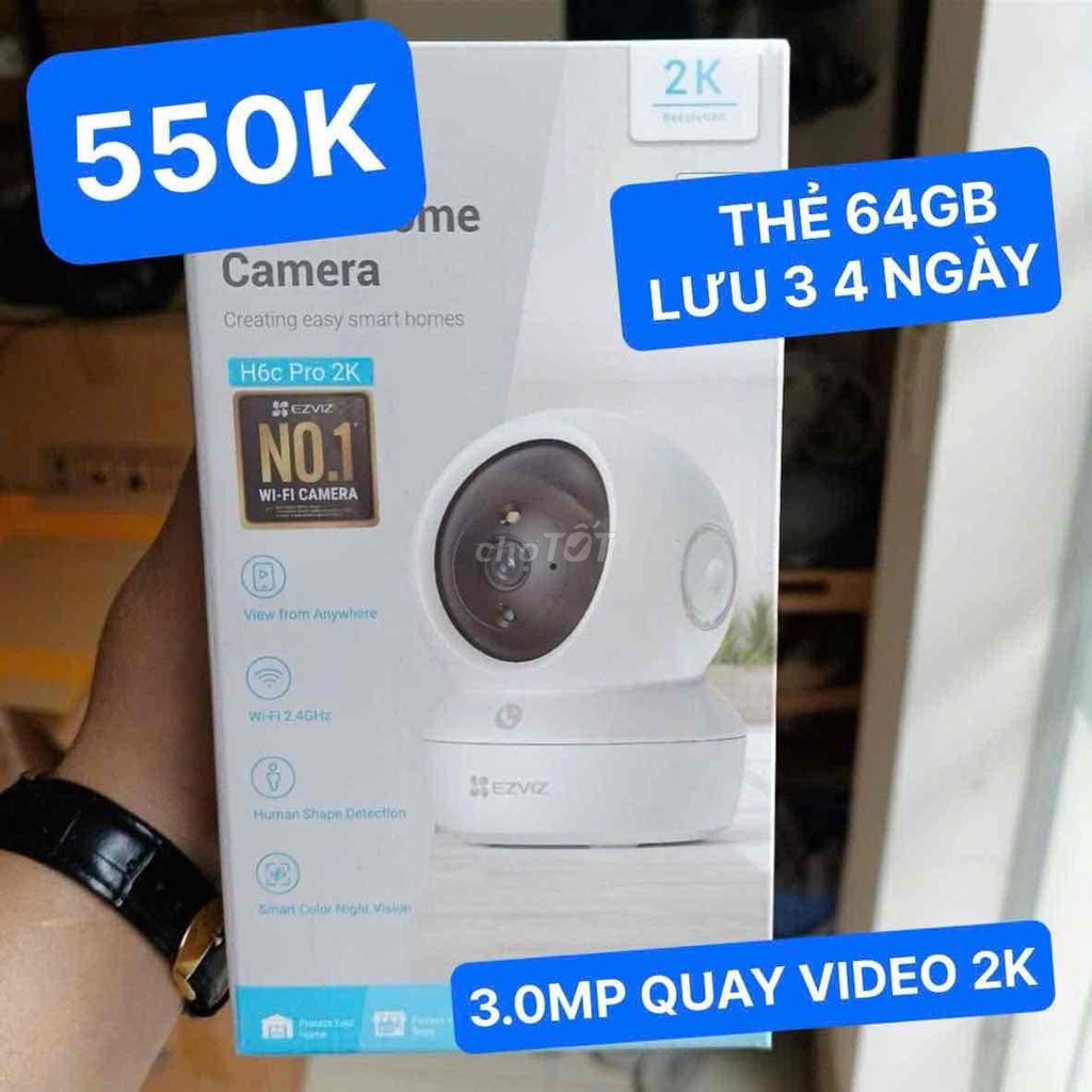 Camera EZVIZ 3.0MP Trong Nhà Thẻ 64GB