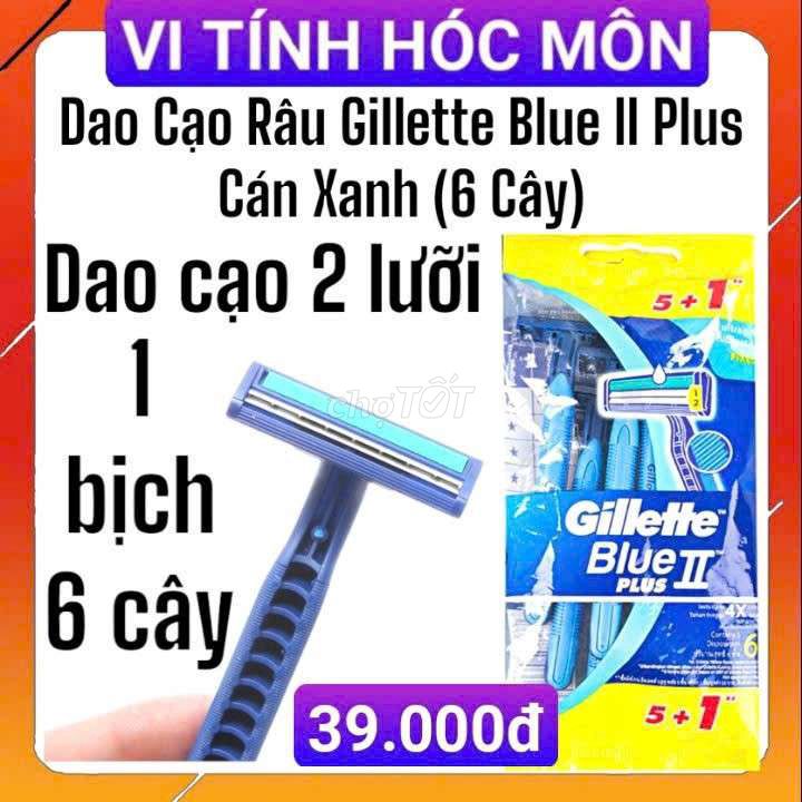 Dao Cạo Râu Cán Xanh Blue II Plus Gillette