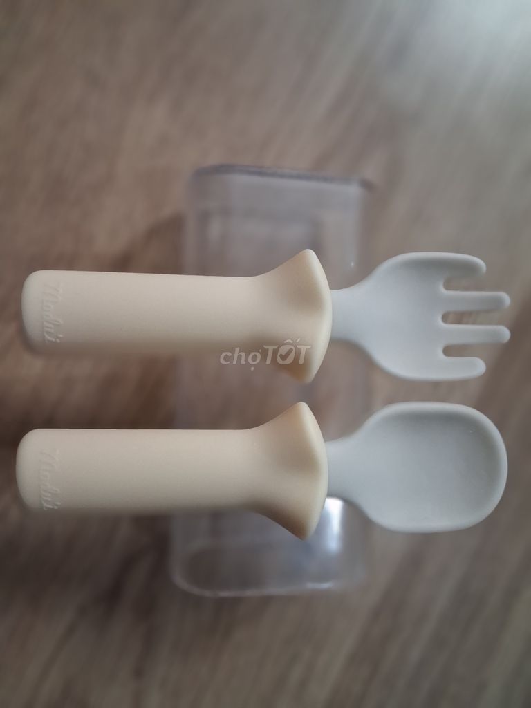 Bộ muỗng nĩa ăn dặm Modui Silicon Hàn Quốc. Mua bán Dụng cụ nhà bếp tại Quận Cẩm Lệ Đà Nẵng được đăng bởi Sunflower hình 1