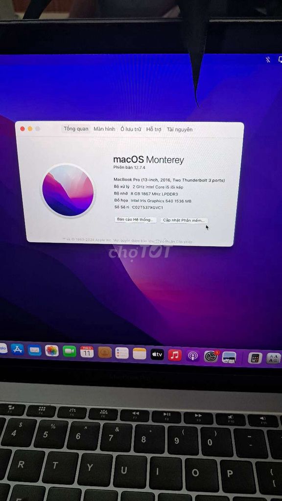 Apple MacBook Pro 2016 i5 8GB/251GB. Mua bán Laptop tại Quận Hai Bà Trưng Hà Nội được đăng bởi bùi hữu liêm  hình 1