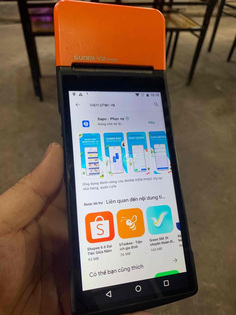Máy POS SUNMI V2 Pro Đen, Cam. Mua bán Đồ dùng văn phòng tại Huyện Hoài Đức Hà Nội được đăng bởi Đồ Cũ Minh Dương hình 1
