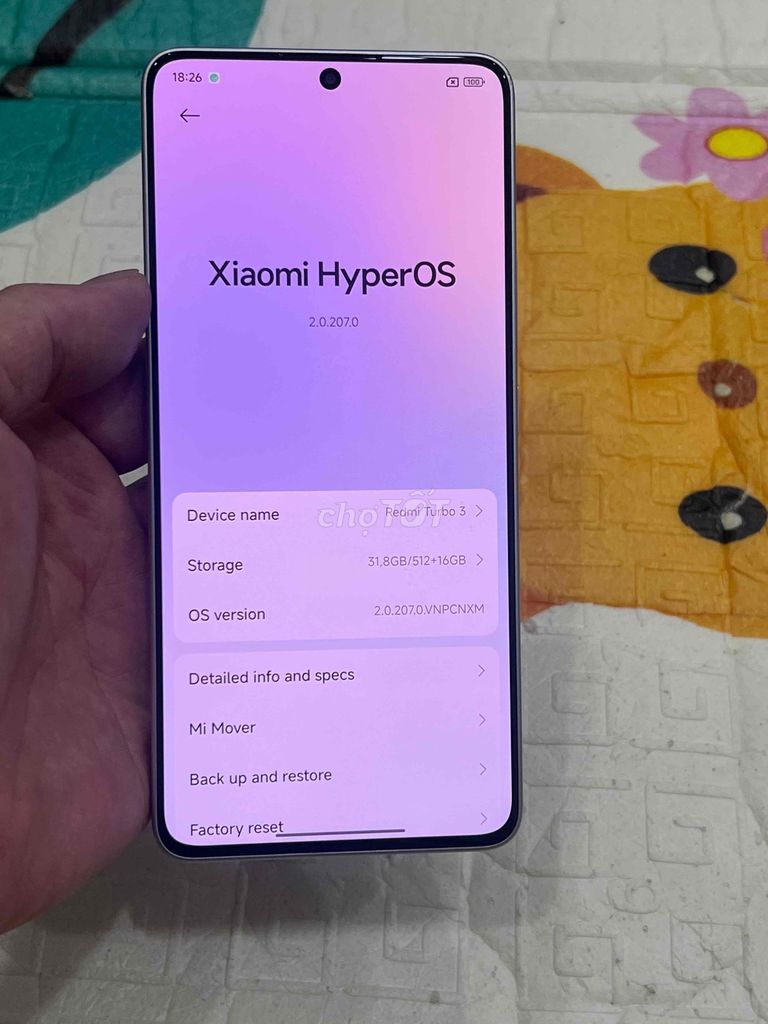 Xiaomi Redmi Turbo3, bản 16/512, titan. Mua bán Điện thoại tại Quận Hoàng Mai Hà Nội được đăng bởi undefined hình 1