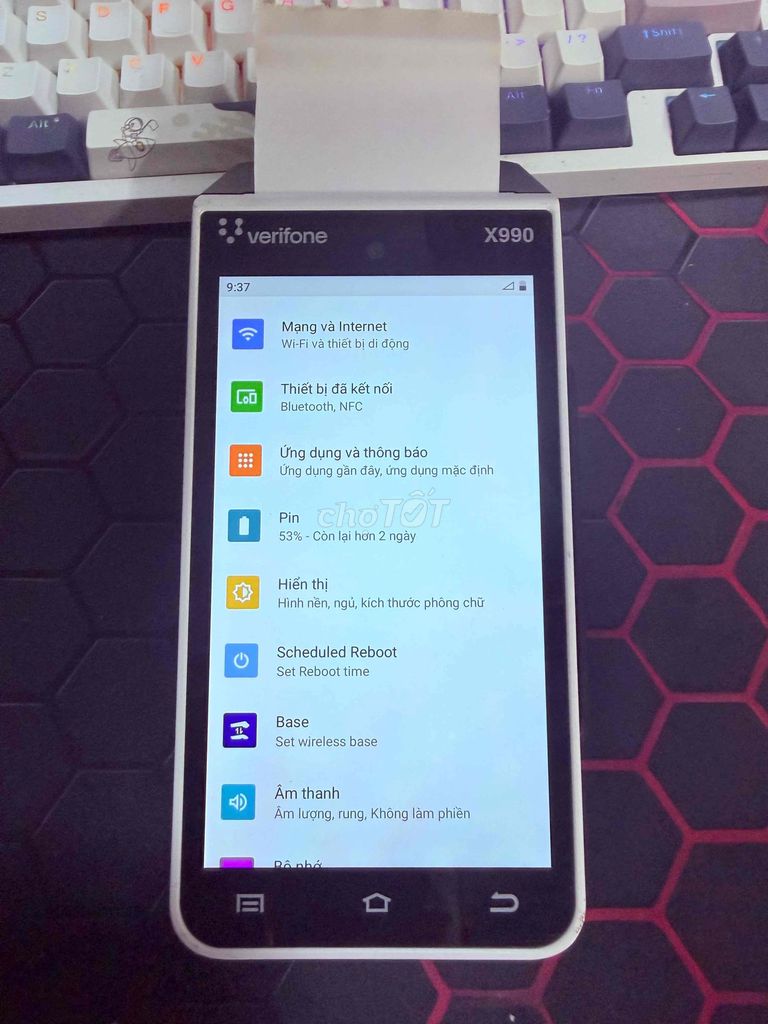 Thiết bị POS Verifone X990 Plus M Trắng. Mua bán Đồ dùng văn phòng tại Thị xã Tân Uyên Bình Dương được đăng bởi Tấn giỏi hình 1