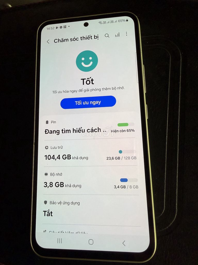 SS A54 5G xanh hàng tgdđ zin nguyên(ko zin tặng). Mua bán Điện thoại tại Quận Tân Phú Tp Hồ Chí Minh được đăng bởi Johntran hình 1