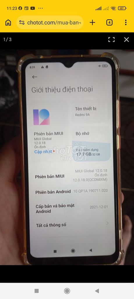 Xiaomi Redmi 9A 32GB Cam. Mua bán Điện thoại tại Quận 3 Tp Hồ Chí Minh được đăng bởi Le Minh hình 1