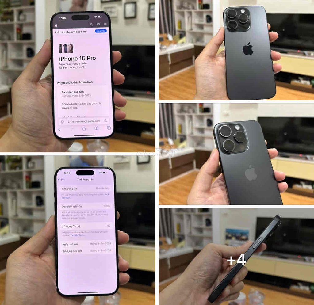 iPhone 15 Pro 256G Đen FULLBOX CHẤT APPLE 12/2025. Mua bán Điện thoại tại Quận Thanh Xuân Hà Nội được đăng bởi Nguyễn Huy Dũng hình 1