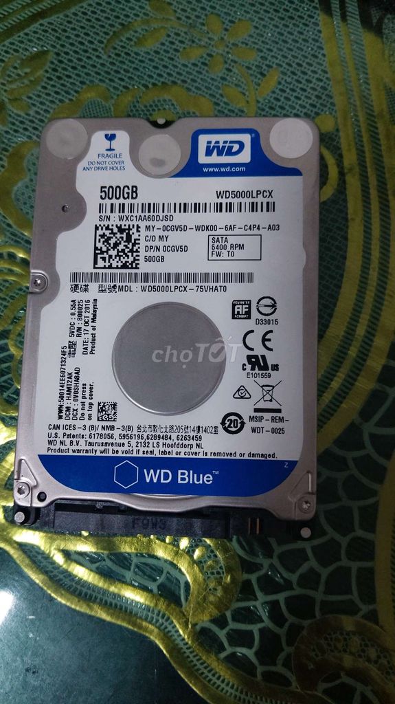 Ổ cứng HDD WD WD Blue 500GB Like new 98-99%. Mua bán Linh kiện (RAM, Card...) tại Thành phố Bến Tre Bến Tre được đăng bởi Tuấn Anh Trà hình 1