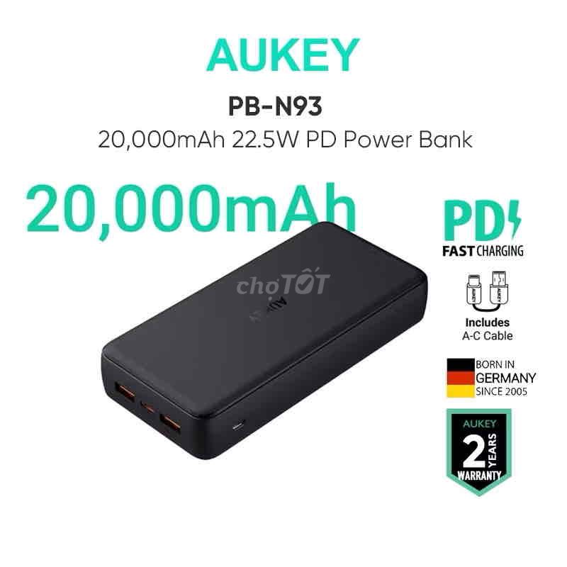 Pin sạc dự phòng AUKEY 20000mah Pb-N93 PD20W & QC3