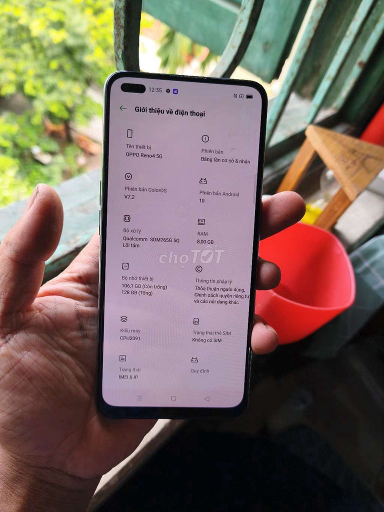 Oppo Reno4 5G 128GB Xanh. Mua bán Điện thoại tại Quận Nam Từ Liêm Hà Nội được đăng bởi Hoàng Đông hình 1