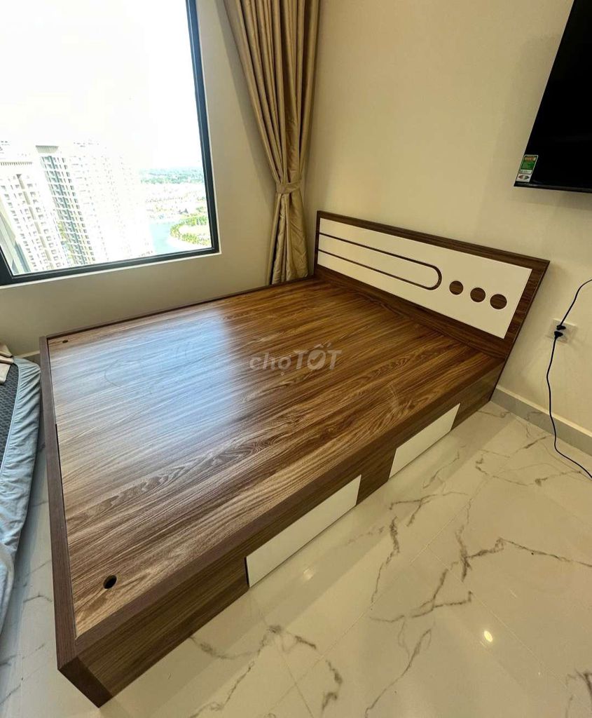GIƯỜNG HỘP GỖ CÔNG NGHIỆP MDF 1M6 2M CÓ 2 HỘP KÉO . Mua bán Giường, chăn ga gối nệm tại Thành phố Thủ Đức Tp Hồ Chí Minh được đăng bởi Phương hoa hình 1