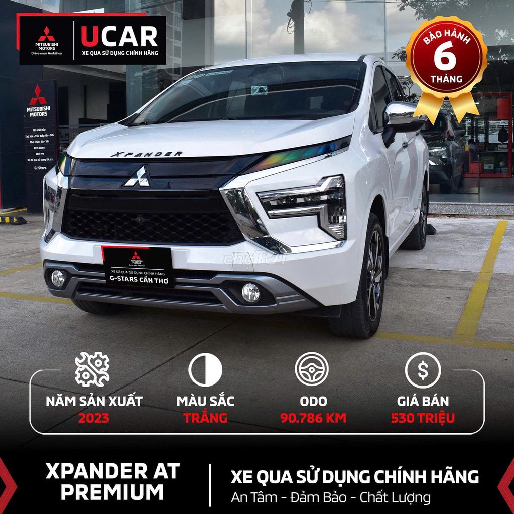 Mitsubishi Xpander Premium 2023 trắng. Mua bán Ô tô tại Quận Cái Răng Cần Thơ được đăng bởi Minh MITSUBISHI CẦN THƠ hình 1