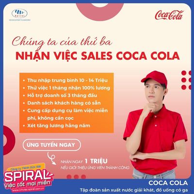 [Quảng Trị] Coke Tuyển NV Sales Thị Trường