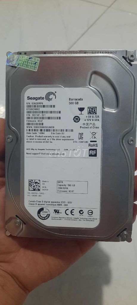 Ổ cứng hdd 500gb PC máy tính bàn sk 99%, win 10. Mua bán Linh kiện (RAM, Card...) tại Quận 12 Tp Hồ Chí Minh được đăng bởi Nội Thất Ngôi Nhà Xanh  hình 1