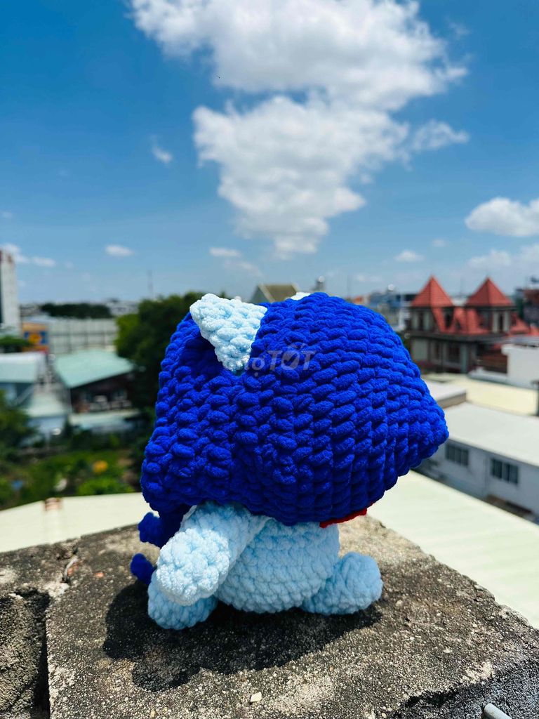 [Handmade] Mèo đội mũ sz to Bằng Len Nhung Đũa