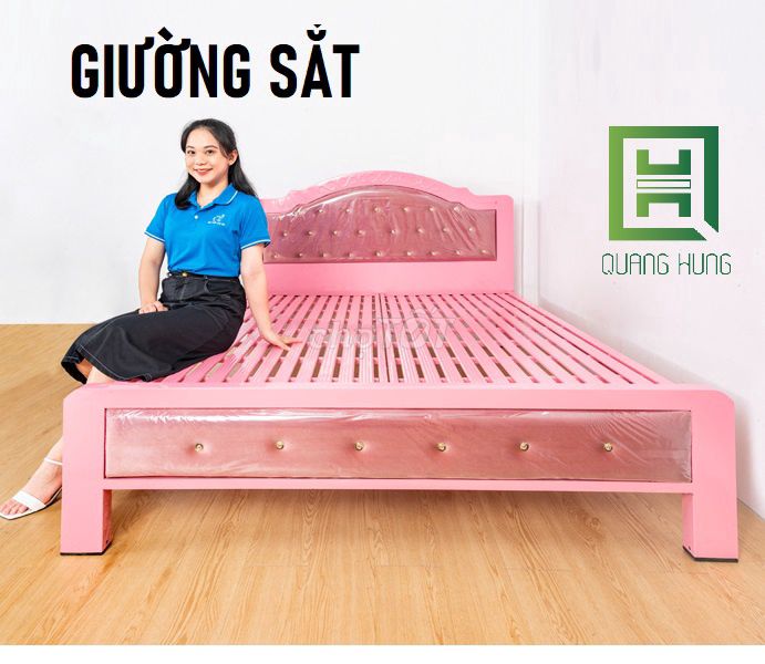 GIƯỜNG SẮT HỘP 5X10-GIƯỜNG SẮT HỘP CAO CẤP-GIƯỜNG=. Mua bán Giường, chăn ga gối nệm tại Quận 8 Tp Hồ Chí Minh được đăng bởi NỘI THẤT NHÀ XINH hình 1