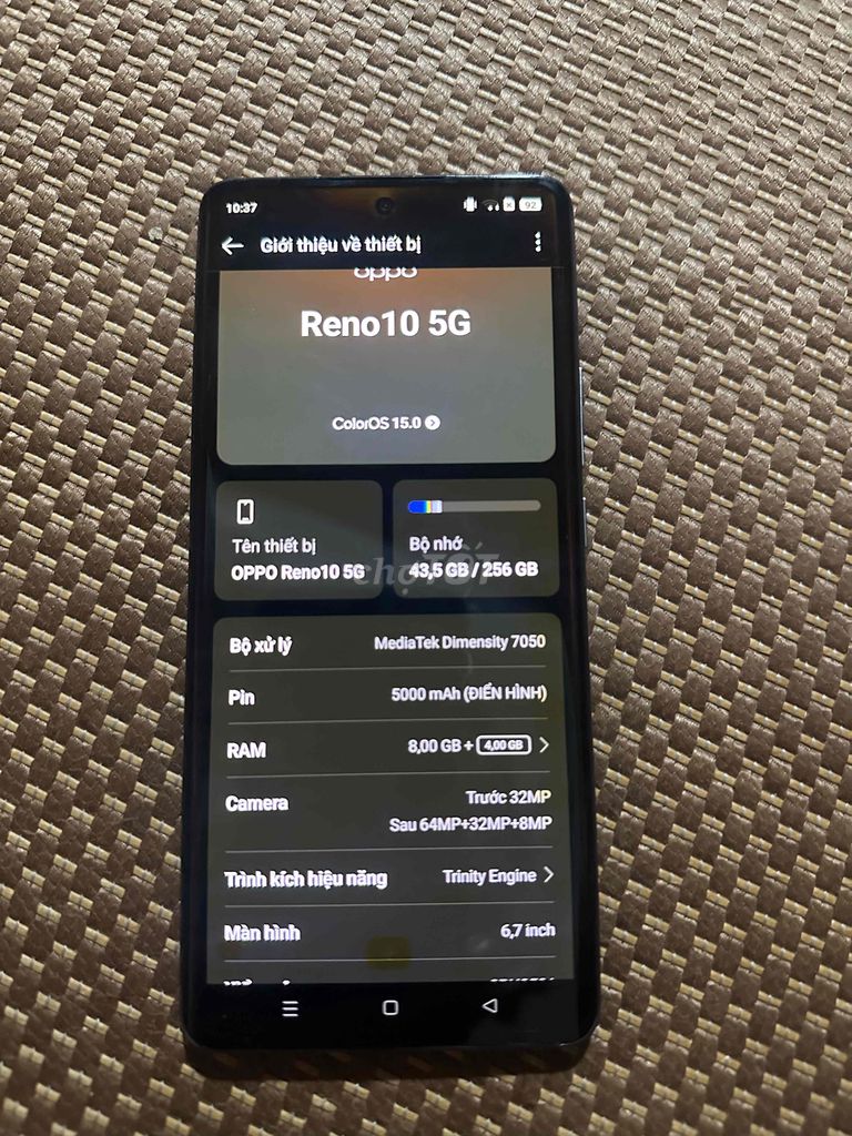 Oppo Reno 10 5G 256GB Xám. Mua bán Điện thoại tại Thành phố Vinh Nghệ An được đăng bởi pham hình 1