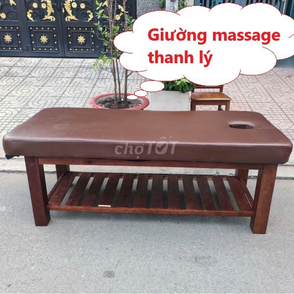 Giường massage gỗ da nâu,giường spa, giường cũ đẹp. Mua bán Giường, chăn ga gối nệm tại Quận Tân Phú Tp Hồ Chí Minh được đăng bởi PHÚ NHÀN NỘI THẤT THANH LÝ SÀI GÒN hình 1