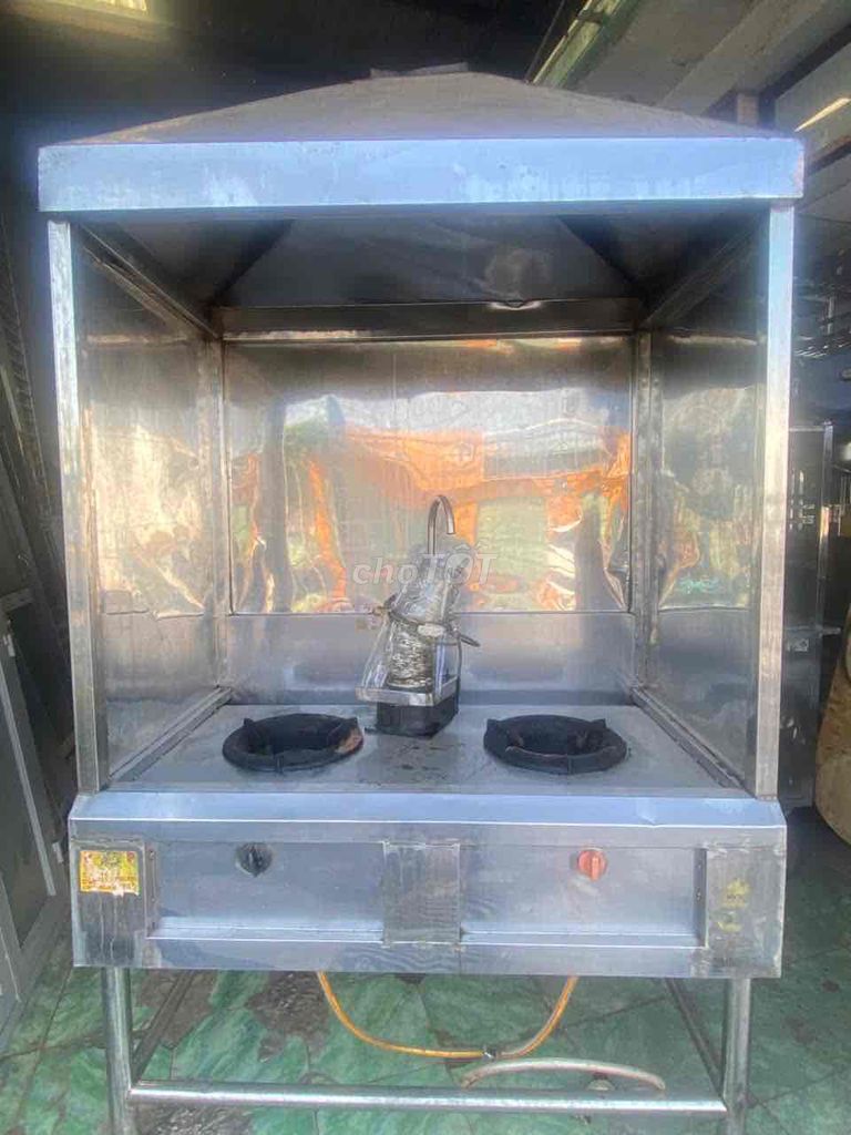 Bếp công nghiệp Inox 2 họng quạt hút khói. Mua bán Bếp, lò, đồ điện nhà bếp tại Huyện Hóc Môn Tp Hồ Chí Minh được đăng bởi Đồ Cũ Việt Trinh hình 1