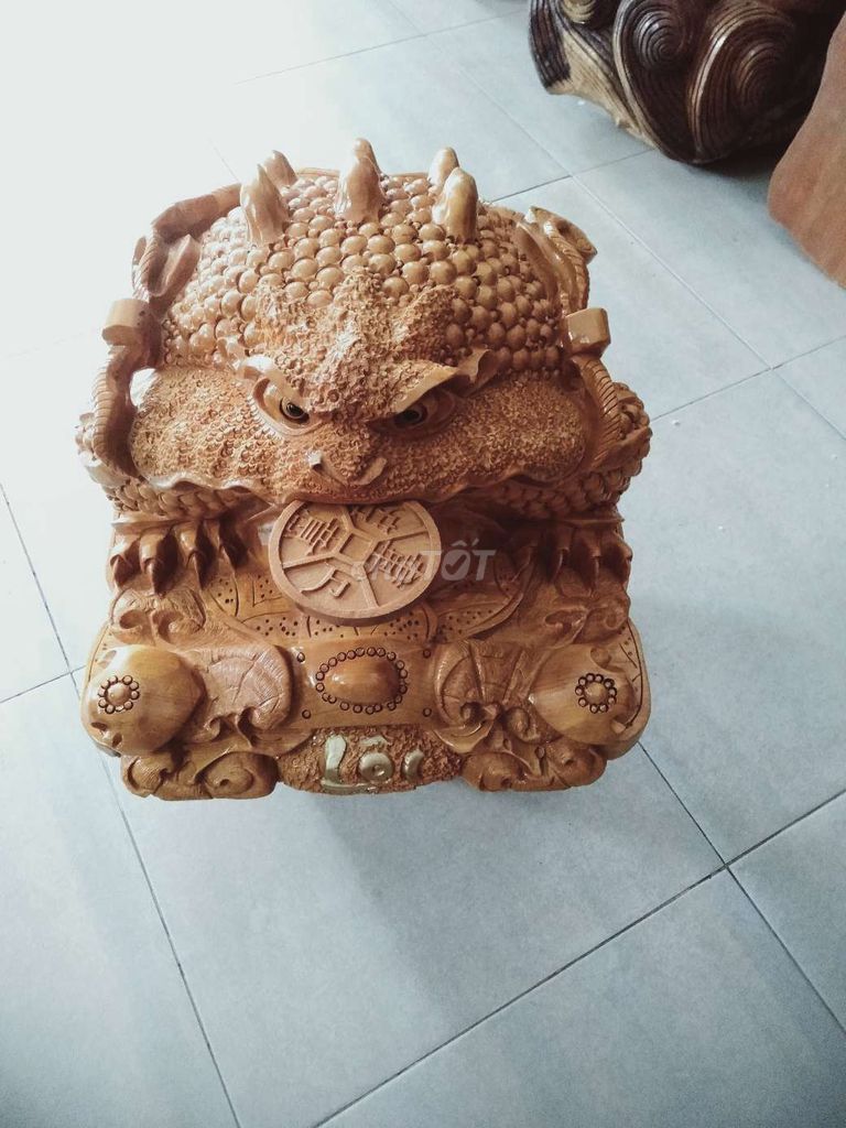 Tượng Thiềm thừ Gỗ nguyên khối. Mua bán Đồ sưu tầm, đồ cổ tại Quận Liên Chiểu Đà Nẵng được đăng bởi anh nam hình 1