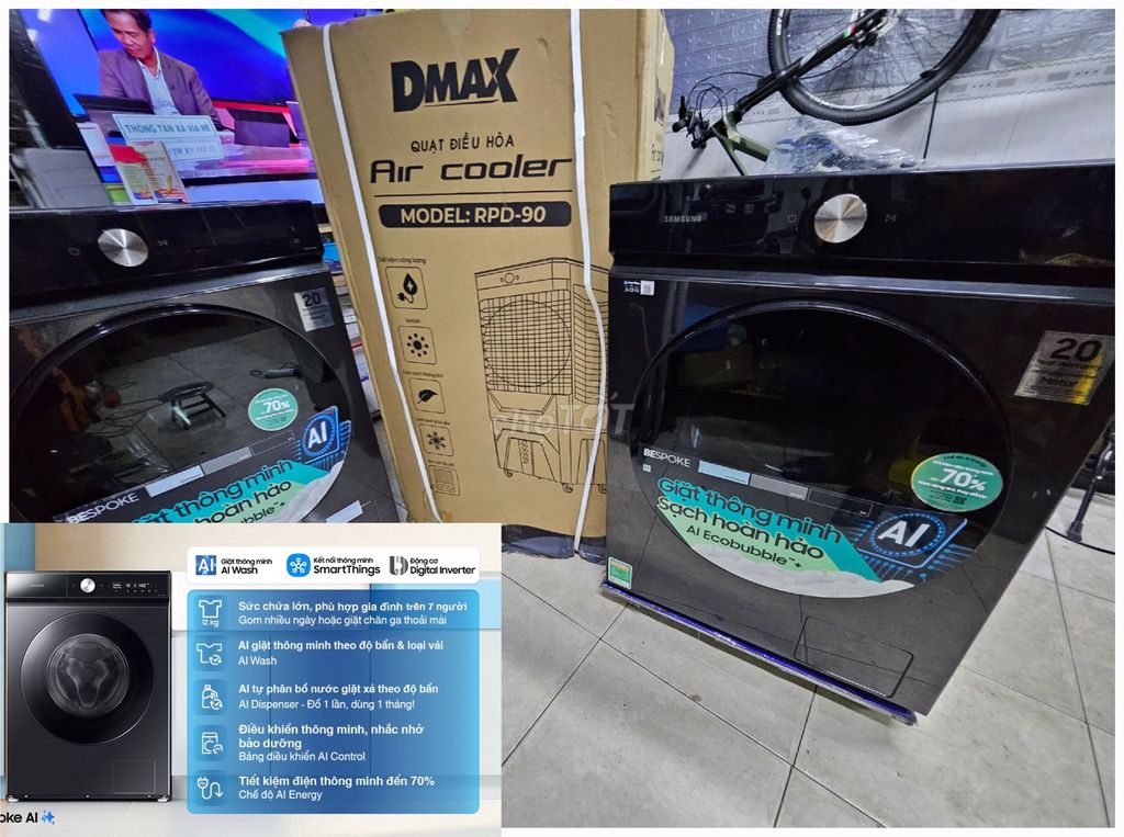 Máy giặt cao cấp 12kg SAMSUNG BESPOKE AI MỚI 💯%. Mua bán Máy giặt tại Quận 3 Tp Hồ Chí Minh được đăng bởi Thảo Ly hình 1