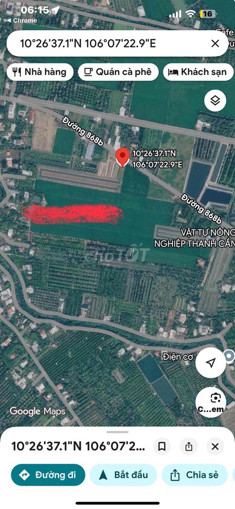 Đất vị trí đắc địa ngay TX Cai Lậy MT đường tránh 868