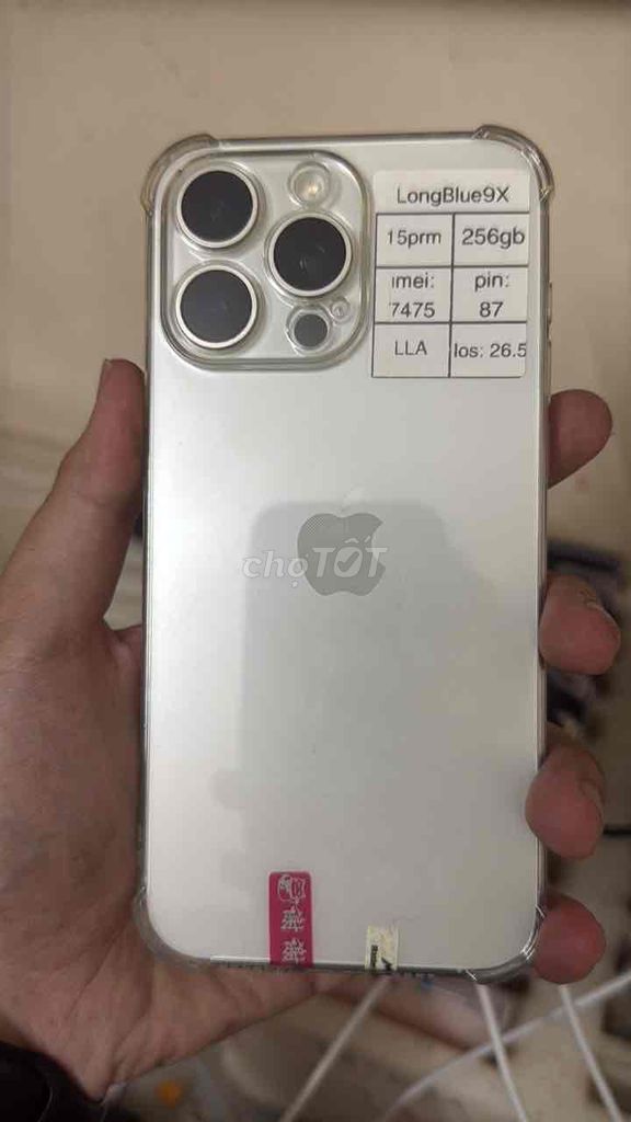 Apple iPhone 15 Pro Max 256GB Trắng. Mua bán Điện thoại tại Quận Cầu Giấy Hà Nội được đăng bởi Long blue 9x hình 1