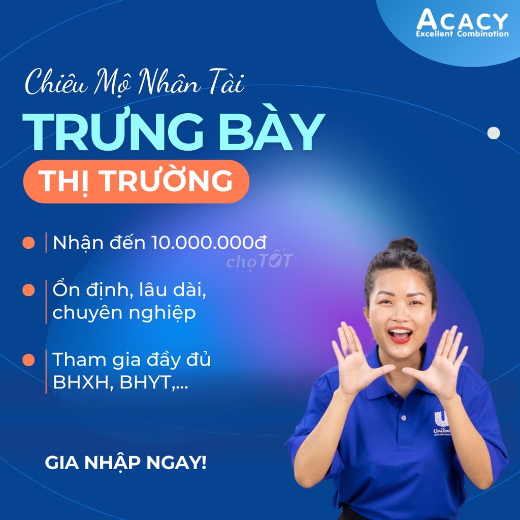 Nhân viên trưng bày thị trường của Unilever