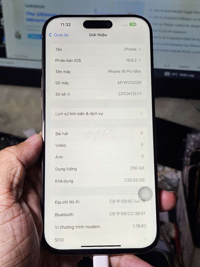  iPhone 16 Pro Max 256GB đẹp 98% lướt web . Mua bán Điện thoại tại Quận 8 Tp Hồ Chí Minh được đăng bởi Thiên Hòa mobile  hình 1