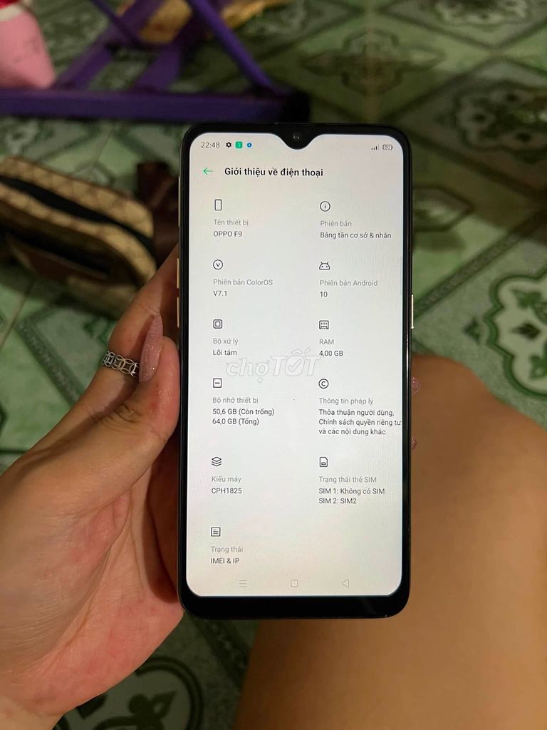 OPPO F9 64GB Trắng xanh Like New. Mua bán Điện thoại tại Quận 5 Tp Hồ Chí Minh được đăng bởi Hội Đồ Điện Tử hình 1