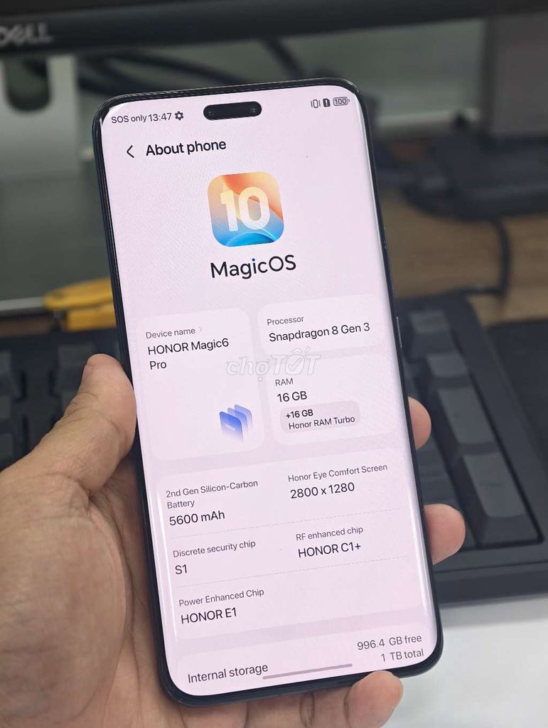 Honor Magic6 Pro 16/1tb quốc tế. Mua bán Điện thoại tại Quận Tân Bình Tp Hồ Chí Minh được đăng bởi Nguyễn Hữu Quốc Thắng hình 1