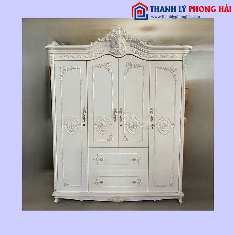 Tủ Quần Áo Gỗ Công Nghiệp Trắng 1m7 Đẹp 90%. Mua bán Tủ, kệ gia đình tại Quận Gò Vấp Tp Hồ Chí Minh được đăng bởi Thanh lý Phong Hải hình 1