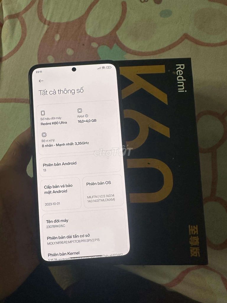 Redmi k60 ultra còn hộp ram 16