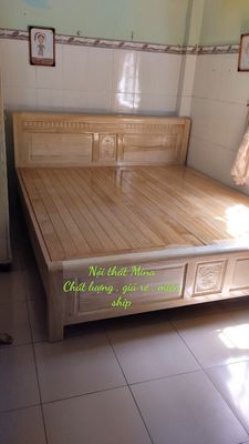 giường gỗ sồi Nga -hàng mới -miễn ship ráp kv HCM